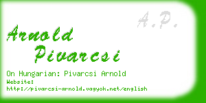 arnold pivarcsi business card